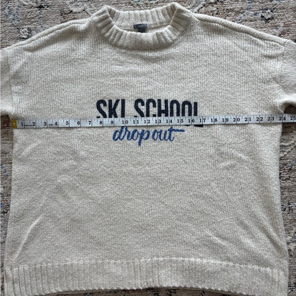 Aerie Women's Long sleeve Pullover Sweater Ski School Dropout Size Medium Cozy - Picture 6 of 7